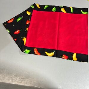 Colorful Pepper Print Table Runner